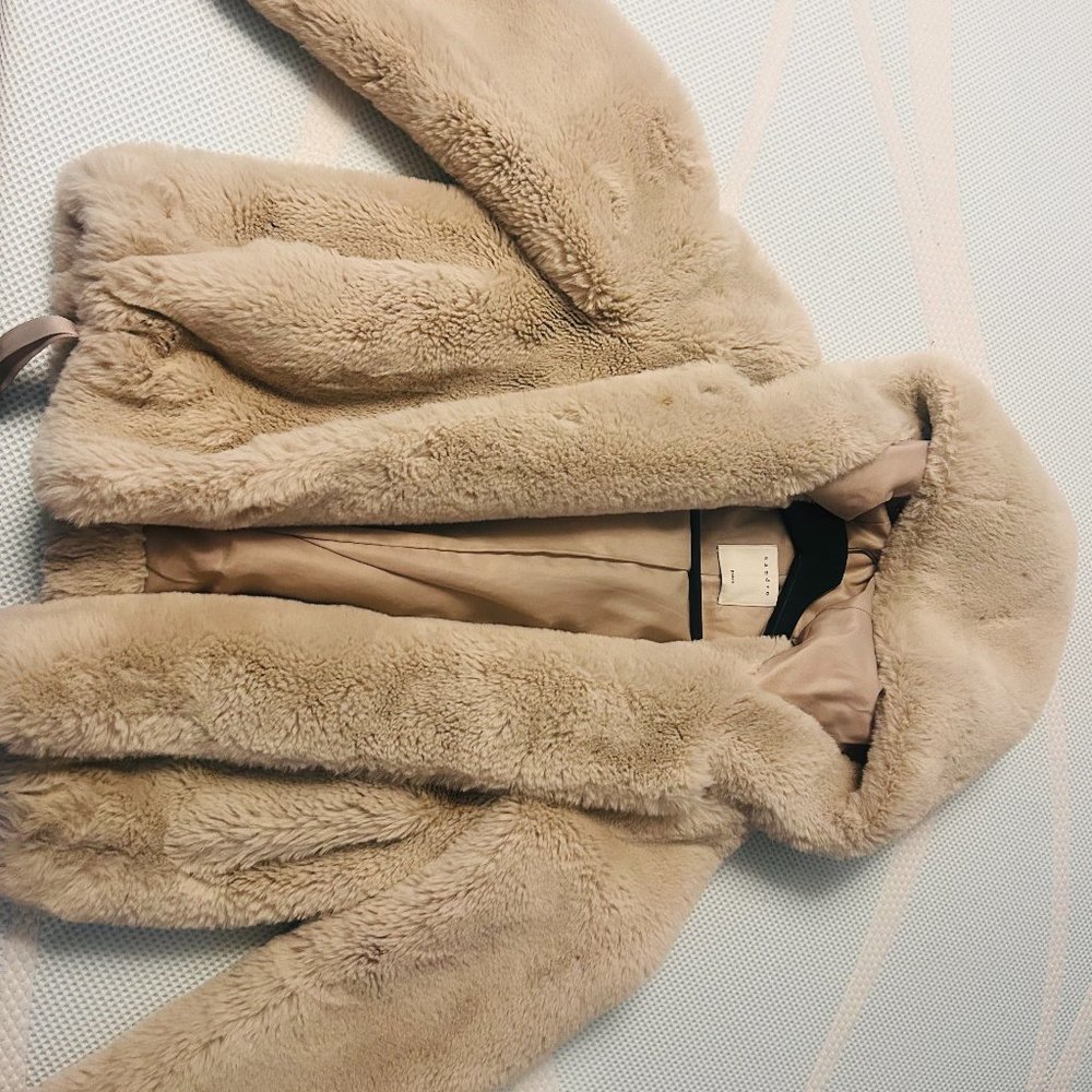 Sandro warm faux fur coat